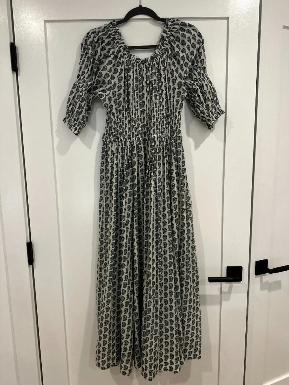 Doen Ischia Midi Dress Sea Salt Paisley Bouquet NWT M - Picture 2 of 5